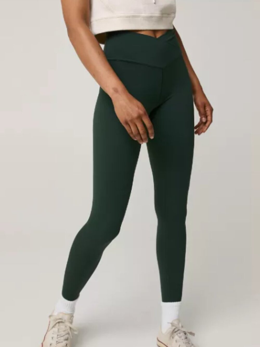 OFFLINE By Aerie Real Me High Waisted Crossover Legging - Dark Green (EUC)